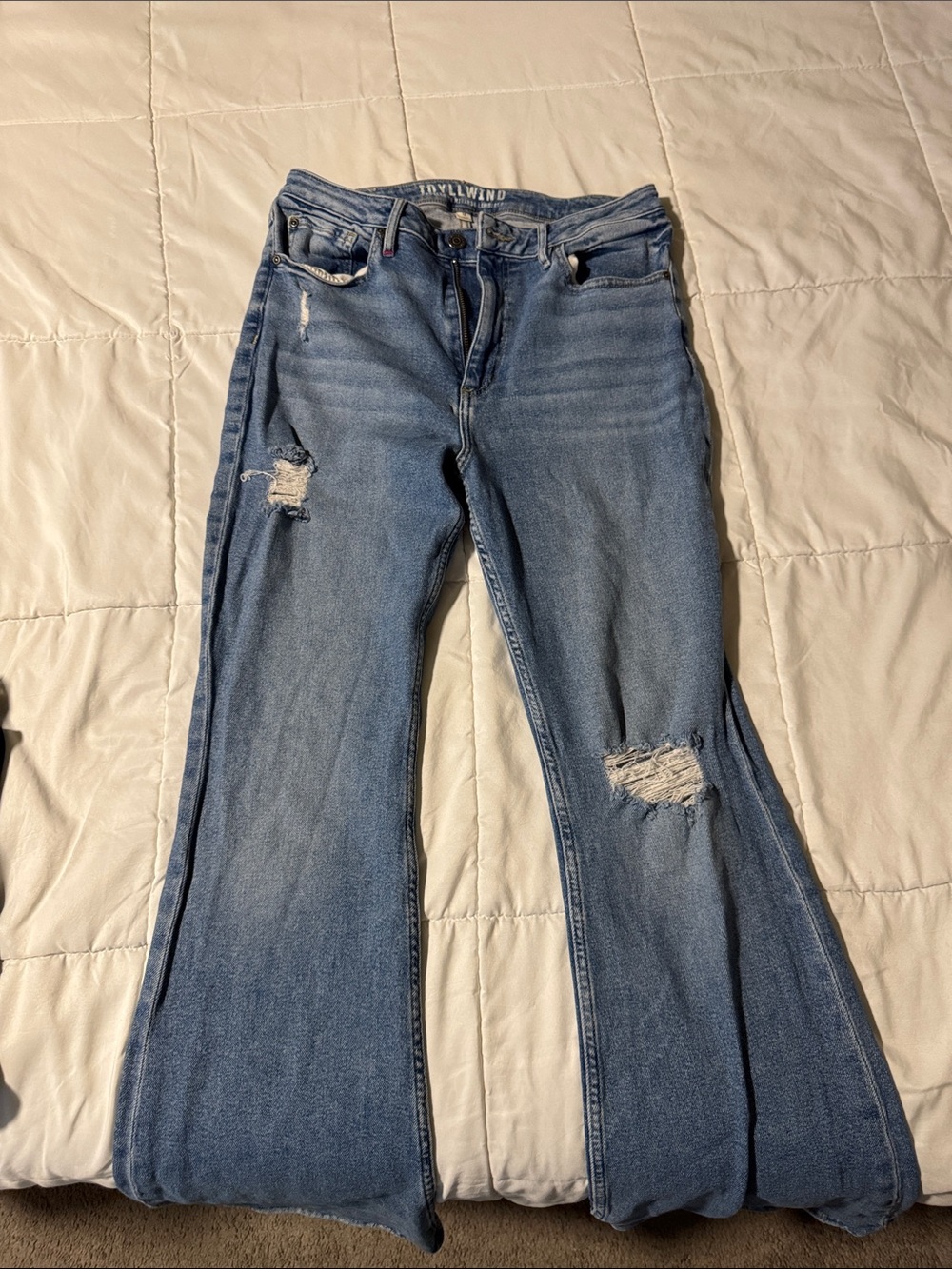 Idyllwind Light Blue Distressed Flare Jeans